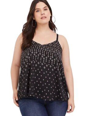 TORRID Sophie Diamonds A Dozen Satin Cami, Size 0X - NWT
